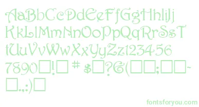 SweetdreamNormal font – Green Fonts On White Background