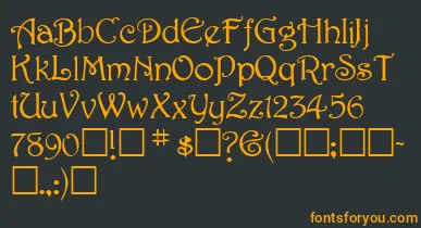 SweetdreamNormal font – Orange Fonts On Black Background