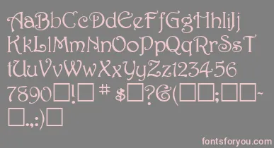 SweetdreamNormal font – Pink Fonts On Gray Background