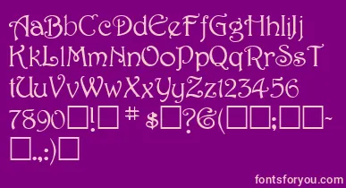 SweetdreamNormal font – Pink Fonts On Purple Background