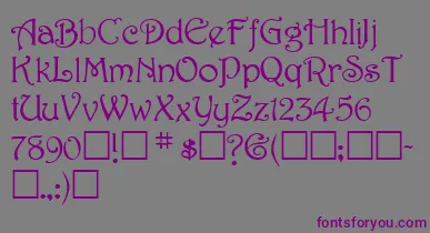 SweetdreamNormal font – Purple Fonts On Gray Background
