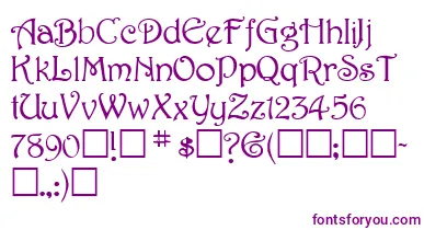 SweetdreamNormal font – Purple Fonts On White Background