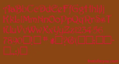 SweetdreamNormal font – Red Fonts On Brown Background