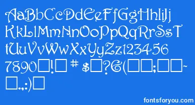 SweetdreamNormal font – White Fonts On Blue Background