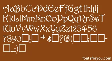 SweetdreamNormal font – White Fonts On Brown Background