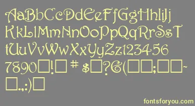 SweetdreamNormal font – Yellow Fonts On Gray Background