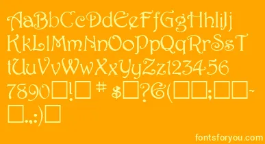 SweetdreamNormal font – Yellow Fonts On an Orange Background
