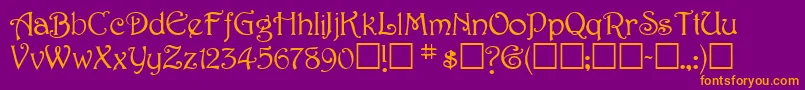SweetdreamNormal Font – Orange Fonts on Purple Background
