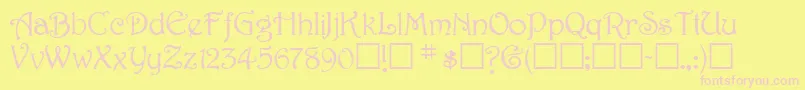 SweetdreamNormal Font – Pink Fonts on Yellow Background