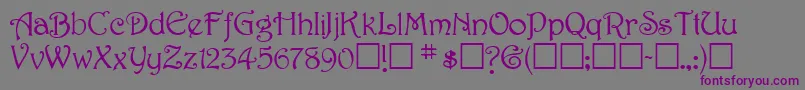 Шрифт SweetdreamNormal – фиолетовые шрифты на сером фоне