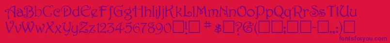 SweetdreamNormal-Schriftart – Violette Schriften auf rotem Hintergrund