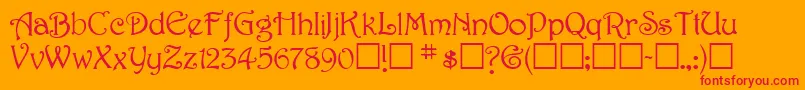 SweetdreamNormal Font – Red Fonts on Orange Background