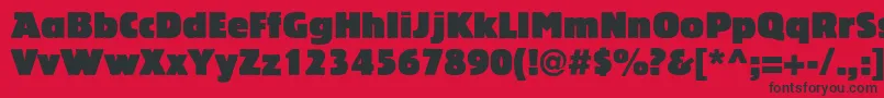 LinotypeBariton Font – Black Fonts on Red Background