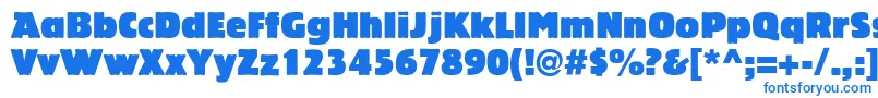 フォントLinotypeBariton – 白い背景に青い文字