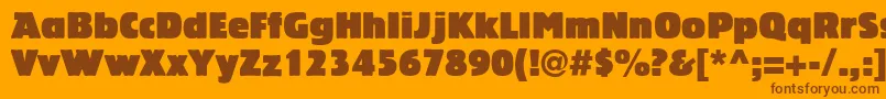 LinotypeBariton Font – Brown Fonts on Orange Background