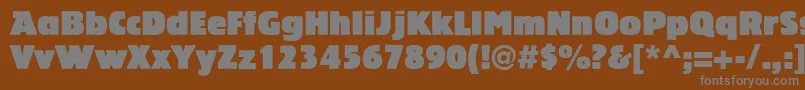 フォントLinotypeBariton – 茶色の背景に灰色の文字