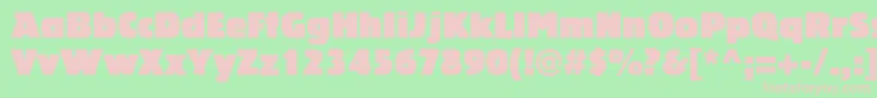 LinotypeBariton Font – Pink Fonts on Green Background