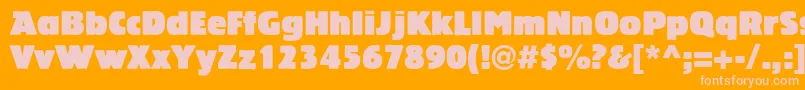 LinotypeBariton Font – Pink Fonts on Orange Background