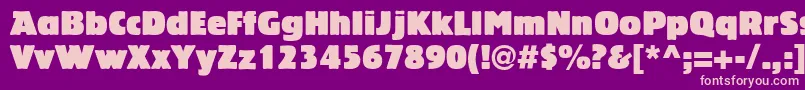 LinotypeBariton Font – Pink Fonts on Purple Background