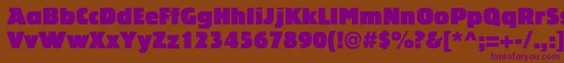 LinotypeBariton Font – Purple Fonts on Brown Background