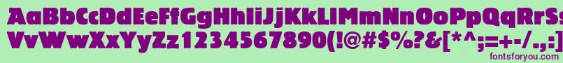 LinotypeBariton Font – Purple Fonts on Green Background