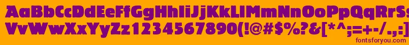 LinotypeBariton Font – Purple Fonts on Orange Background