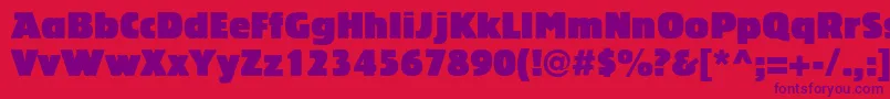 LinotypeBariton Font – Purple Fonts on Red Background