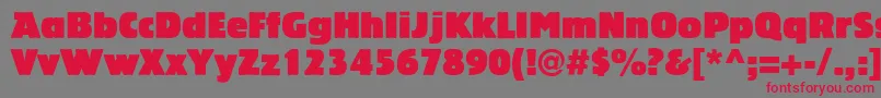 LinotypeBariton Font – Red Fonts on Gray Background