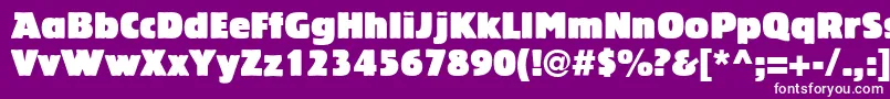 LinotypeBariton Font – White Fonts on Purple Background