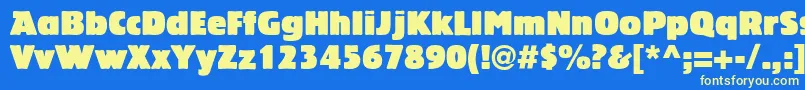 LinotypeBariton Font – Yellow Fonts on Blue Background