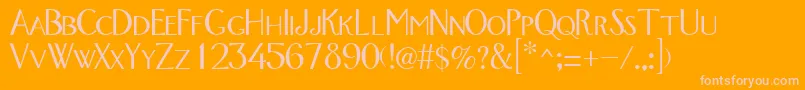 FoxtrotRegular-Schriftart – Rosa Schriften auf orangefarbenem Hintergrund
