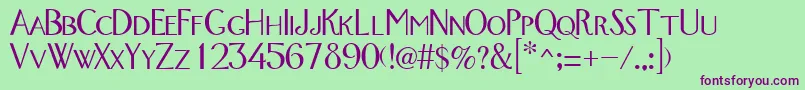 Police FoxtrotRegular – polices violettes sur fond vert