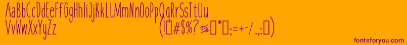 CookiesmilkRegular Font – Purple Fonts on Orange Background