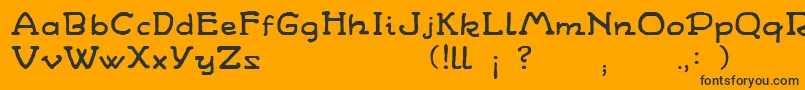 Wandafont1 Font – Black Fonts on Orange Background