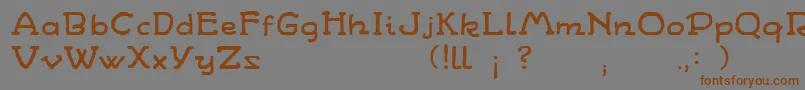 Wandafont1 Font – Brown Fonts on Gray Background