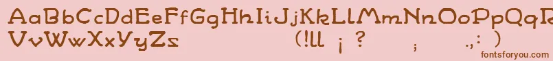 Шрифт Wandafont1 – коричневые шрифты на розовом фоне