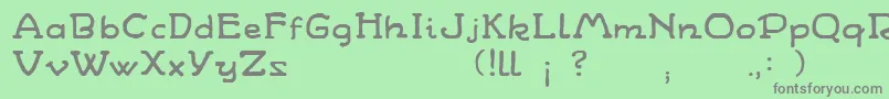 フォントWandafont1 – 緑の背景に灰色の文字