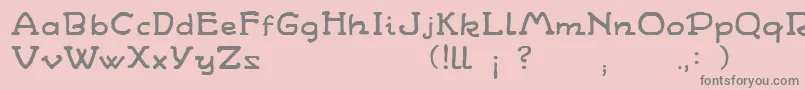 フォントWandafont1 – ピンクの背景に灰色の文字