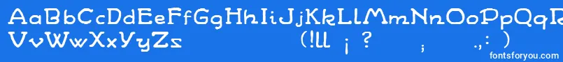 Wandafont1 Font – White Fonts on Blue Background