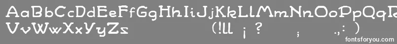 フォントWandafont1 – 灰色の背景に白い文字