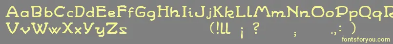 Шрифт Wandafont1 – жёлтые шрифты на сером фоне