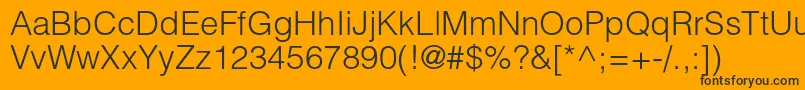 HelveticaltstdLight Font – Black Fonts on Orange Background