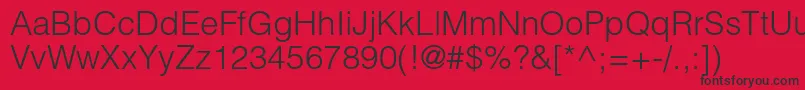 HelveticaltstdLight Font – Black Fonts on Red Background