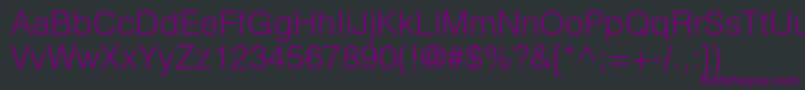 Шрифт HelveticaltstdLight – фиолетовые шрифты на чёрном фоне