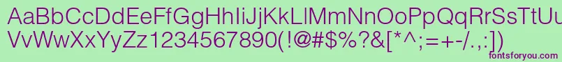 HelveticaltstdLight Font – Purple Fonts on Green Background