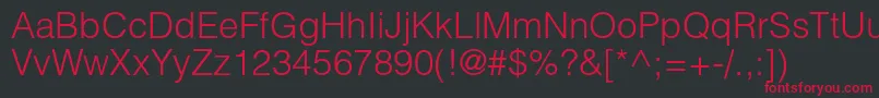 HelveticaltstdLight Font – Red Fonts on Black Background