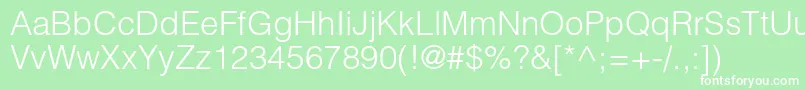 HelveticaltstdLight Font – White Fonts on Green Background