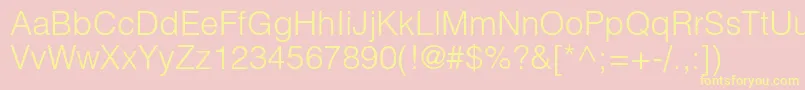 HelveticaltstdLight Font – Yellow Fonts on Pink Background