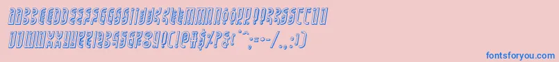 Undergroundrose3Dital Font – Blue Fonts on Pink Background