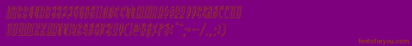 Undergroundrose3Dital Font – Brown Fonts on Purple Background